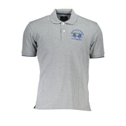 La Martina Brown Cotton Men Polo Shirt