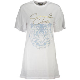 Cavalli Class White Cotton T-Shirt