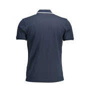 La Martina Blue Cotton Men Polo Shirt