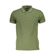 Cavalli Class Green Cotton Men Polo Shirt