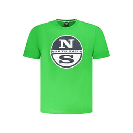 North Sails Green Cotton Men T-Shirt