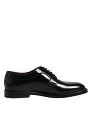 Dolce & Gabbana Black Leather Lace Up Derby Dress Formal Shoes