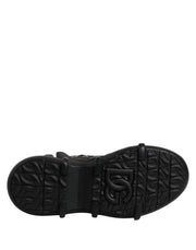 Dolce & Gabbana Black Leather Casual Mens Ankle Boots Shoes