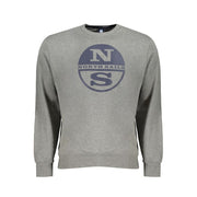 North Sails Gray Cotton Men Sweater