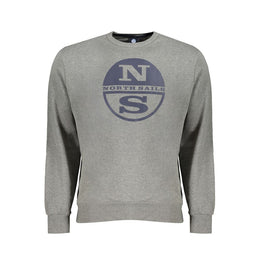 North Sails Gray Cotton Men Sweater