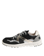 Dolce & Gabbana Multicolor Suede Low Top Men Sneaker Shoes