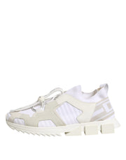 Dolce & Gabbana White Mesh Sorrento Trekking Sneakers Shoes