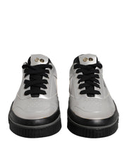 HIDE & JACK Metallic Silver Low Top Lace Up Sneakers Shoes