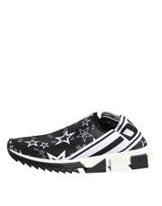 Dolce & Gabbana Black White Sorrento Low Top Sneakers Shoes