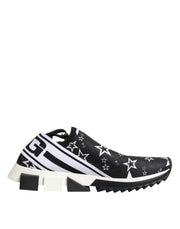 Dolce & Gabbana Black White Sorrento Low Top Sneakers Shoes