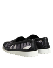 Dolce & Gabbana Black Tropical Slip On Men Sneakers Shoes