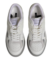 Dolce & Gabbana White Low Top DG Embossed Men Sneakers Shoes