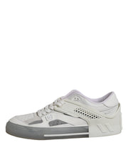 Dolce & Gabbana White Low Top DG Embossed Men Sneakers Shoes