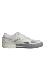 Dolce & Gabbana White Low Top DG Embossed Men Sneakers Shoes