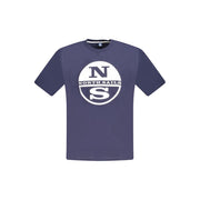 North Sails Blue Cotton Men T-Shirt