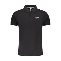 Accademia Militare Black Cotton Polo Shirt