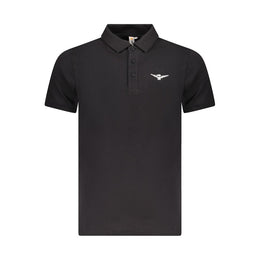 Accademia Militare Black Cotton Polo Shirt