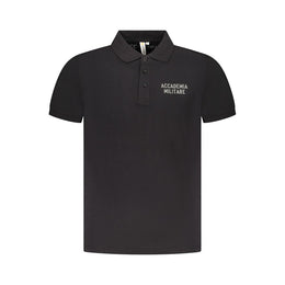 Accademia Militare Black Cotton Polo Shirt