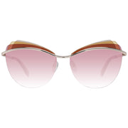 Emilio Pucci Gold Metal & Plastic Sunglasses