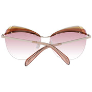 Emilio Pucci Gold Metal & Plastic Sunglasses