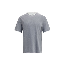 Brunello Cucinelli Gray Cotton T-Shirt