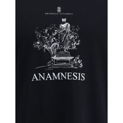 Brunello Cucinelli Black Cotton T-Shirt