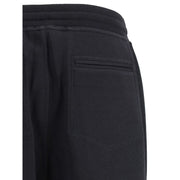 Brunello Cucinelli Black Cotton Joggers (Workout Pants)