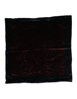 Dolce & Gabbana Black Red Viscose Square Men Foulard Scarf