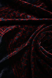 Dolce & Gabbana Black Red Viscose Square Men Foulard Scarf