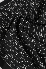 Dolce & Gabbana Black White Printed Square Foulard Scarf