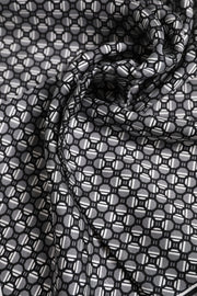 Dolce & Gabbana Black White Patterned Square Foulard Scarf