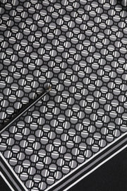 Dolce & Gabbana Black White Patterned Square Foulard Scarf