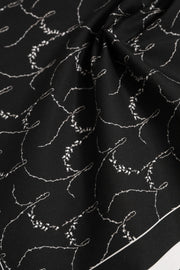 Dolce & Gabbana Black White Printed Square Foulard Scarf