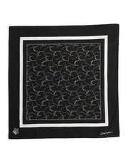 Dolce & Gabbana Black White Printed Square Foulard Scarf