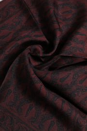 Dolce & Gabbana Maroon Black Printed Square Men Foulard Scarf