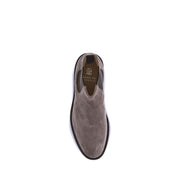 Brunello Cucinelli Brown Calf Leather Bos Taurus Chelsea Boots