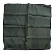 Dolce & Gabbana Green DG Crown Silk Square Men Foulard Scarf
