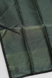 Dolce & Gabbana Green DG Crown Silk Square Men Foulard Scarf