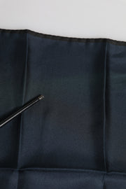 Dolce & Gabbana Blue DG Crown Silk Square Men Foulard Scarf