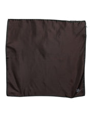 Dolce & Gabbana Brown DG Crown Silk Square Men Foulard Scarf