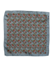 Dolce & Gabbana Gray Chilis Silk Square Men Foulard Scarf