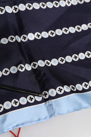 Dolce & Gabbana Blue Printed Silk Square Men Foulard Scarf