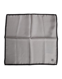Dolce & Gabbana Gray DG Crown Silk Square Men Foulard Scarf