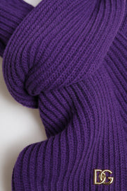 Dolce & Gabbana Purple DG Logo Neck Warmer Wrap Shawl Scarf