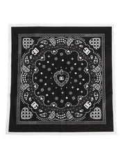 Dolce & Gabbana Black White Bandana Square Men Foulard Scarf