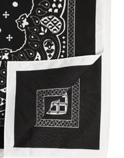 Dolce & Gabbana Black White Bandana Square Men Foulard Scarf