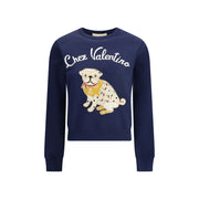 Valentino Blue Cotton Sweatshirt