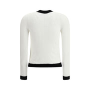 Balmain White Viscose Cardigan
