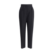 Balmain Black Wool Dress Pants