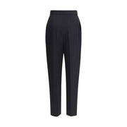 Balmain Black Wool Dress Pants